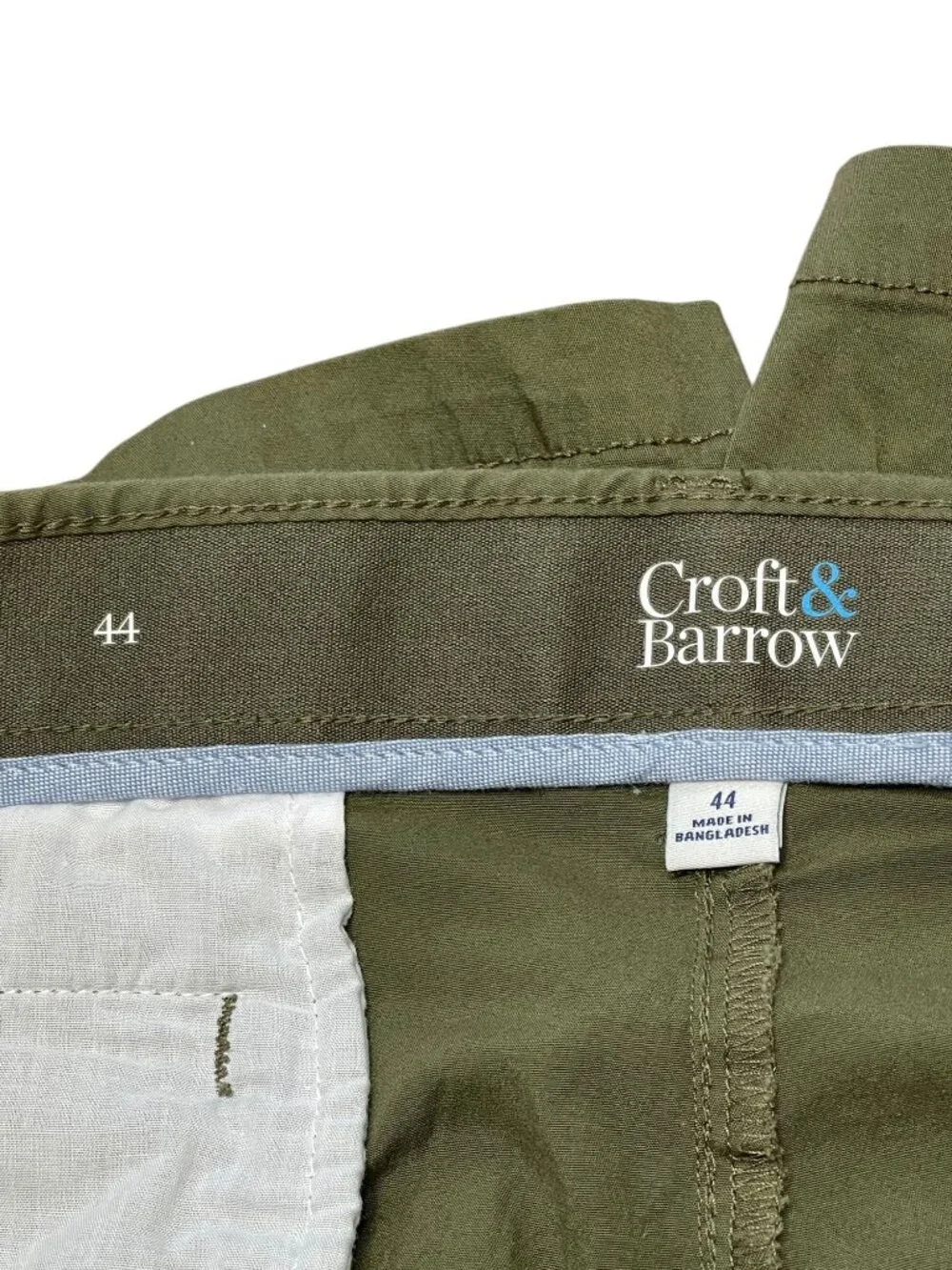 Mens Green Cargo Shorts 44W Lightweight Cotton Outdoor Wear